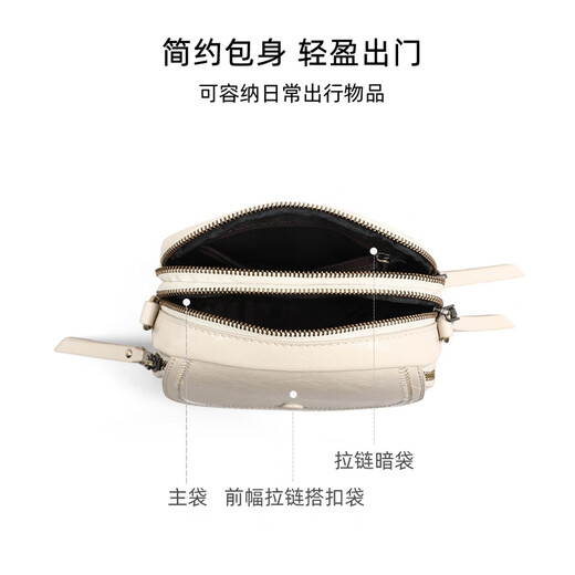 Calwan Keodh Crossbody Bag Damenbag 2025 Neue Frühlings- und Sommer-echtes Leder kleiner runde Tasche One-Shoulder-Freizeitgeburtstagsgeschenk für Freundin und Frau [schöne] leichte Luxus-Mode-vielseitige Crossbody-Tasche Praktische und herzzerreißende Mädchen Freundin