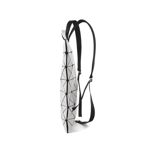 ISSEY MIYAKE Men/Women's neutral geometric splicing diamond matte hand-held backpack BB46 AG691 11 Light gray