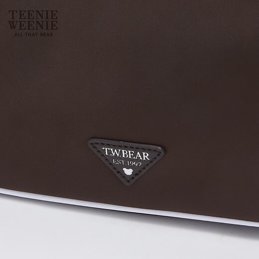 Teenie Weenie Bear Women's Simple Retro Fashion Shoulder Bag Handbag Commuter Casual Bag Women's Dark Brown FRE