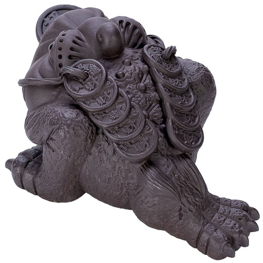 Fat Donglai's same tea pet purple sand ink art three-legged golden toad ornaments can support Kung Fu tea set accessories tea play table decoration three-legged purple sand golden toad