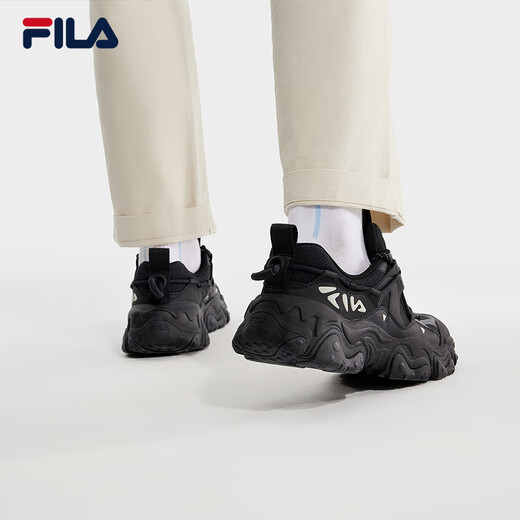 FILA casual shoes cat claw shoes 5th generation sports shoes spring new men's shoes dad shoes black-BK 43