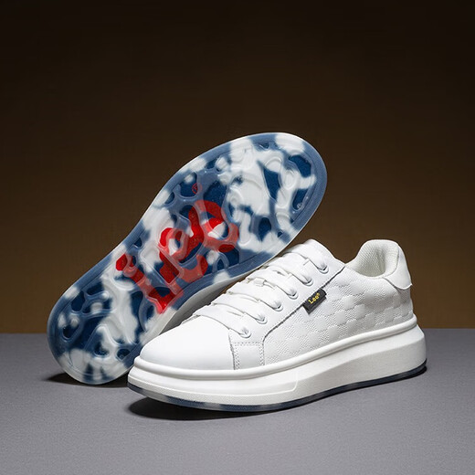 Lee男鞋休闲鞋设计感增高小白鞋男生时尚经典板鞋舒适百搭白色鞋子男 黑色 40 【偏大/请拍小一码】