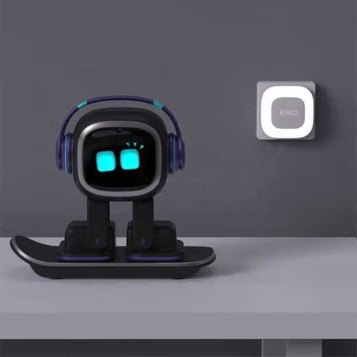 Emo robot de compañía inteligente juguetes reconocimiento de voz comunicación emocional niños adultos electronomet airobo 5 White Standard Edition