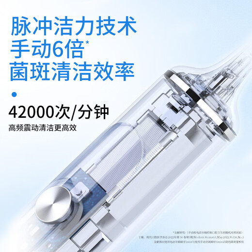拜尔（BAIR）G2/G201高端旗舰机 电动牙刷成人震动充电智能声波学生情侣全自动牙刷男士女送朋友 礼盒装 真爱粉（6枚原装刷头）
