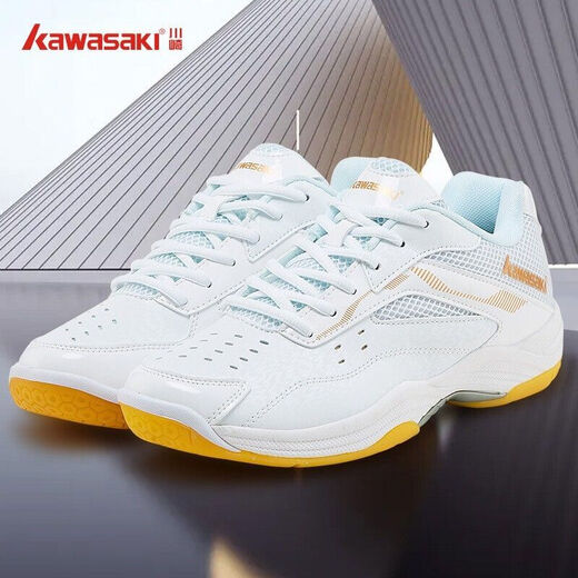 Kawasaki Kawasaki authentic new professional badminton shoes for men and women shock-absorbing and anti-slip breathable training sneakers K-086 086 white 40
