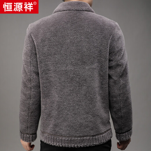 Abrigo de lana hengyuanxiang 100% lana para hombres 2024 otoño e invierno abrigo de lana nueva para hombres chaqueta de solapa para hombres gris m