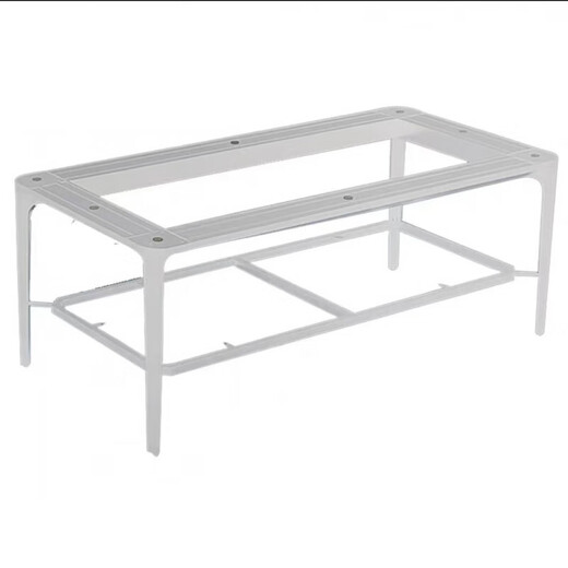 XMSJ Solid Aluminium ALLIAL Table Base de restauration moderne Simple Modern Table Rock Table Table Table Base Base Double couche Table Bâque Basse Black Black Black Basse Basse Table 1295X695X450 Peut être installé (R
