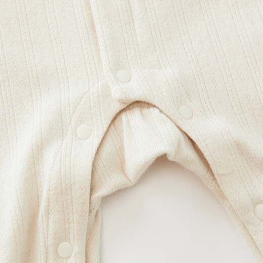 童泰（TONGTAI）女宝连体春秋婴儿衣服儿童家居哈衣爬服TS43J064-DS米白90cm