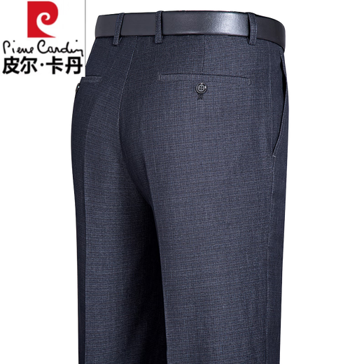 皮尔卡丹免烫羊毛小西裤男休闲裤2024秋季中老年宽松直筒裤抗皱休闲长裤子 浅灰9902【羊毛】 厚款 42 (3尺1腰围)103厘米