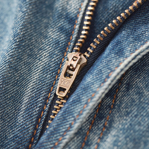 Shandubila pure cotton straight-leg jeans for women, spring and autumn long pants, loose, slim, retro, versatile women's pants, denim blue XL