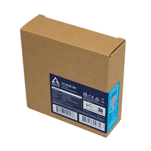 ARCTIC S12038高转速12cm暴力风扇 电脑服务器机箱工控机柜暖气片散热风扇 大风量双滚珠轴承PWM智能温控 S12038-8K(双滚珠轴承 8000转)