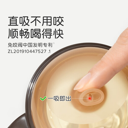Shixi straw bottle 1-3 years old drinking cup baby ppsu 12 months old baby 300ml with gravity ball handle