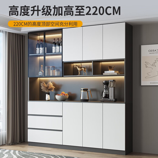 欧派（OPPEIN）2025最新款餐边柜高柜一体靠墙现代简约客厅餐厅家用茶水酒柜收纳 款式12240*40*220顺丰安装 双门