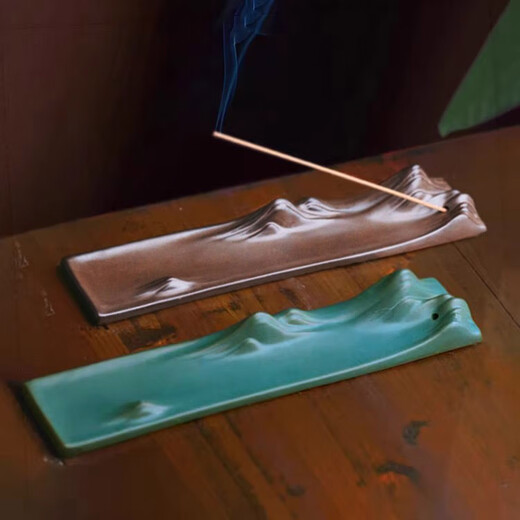 Si Xiangwei Fuchunshanju ceramic incense stick bronze kiln turned green thread incense stick ornaments creative tea ceremony agarwood sandalwood household Fuchunshanju incense stick (kiln turned green)
