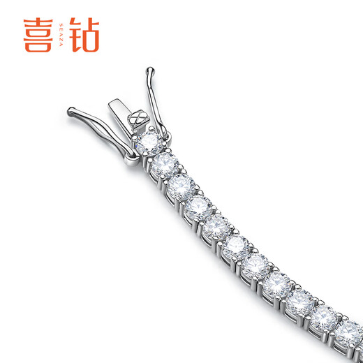 Hi diamond platinum diamond bracelet for women 1 carat four-claw tennis bracelet full of diamonds row of diamonds bracelet for girlfriend Valentine's Day gift Pt950 platinum total 1 carat full diamond bracelet