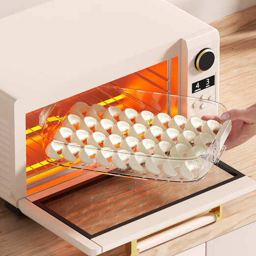 Jingyan dumpling storage box for refrigerator and freezer, kitchen anti-stick bottom, food-grade dumpling storage box, stackable, anti-stick bottom, 3 layers, 8.8L