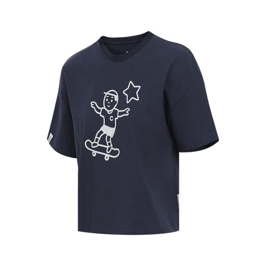 Converse Converse T-shirt de sport décontracté à manches courtes pour femmes WCH747-695 WCH747-695 S