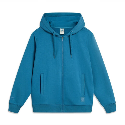 Li Ning Autumn Men's Sports Fashion Chaqueta Color de algodón puro Cardigan sudadera con capucha AWDT967 Polio de piedra 967-7 XL180