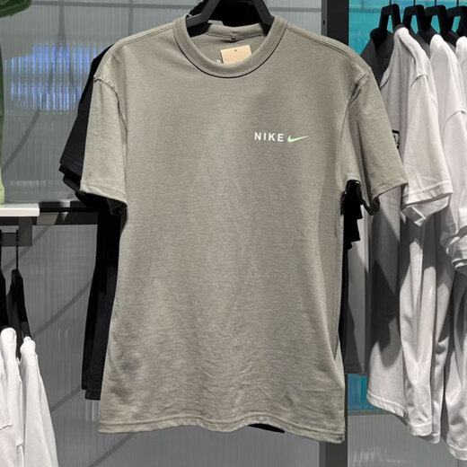 NIKE耐克短袖T恤男装夏季新款运动服潮流印花圆领半袖衫休闲上衣 HF6172-053灰色 M
