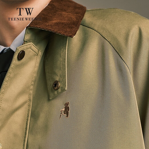 Teenie Weenie Bear Men's Simple Jacket 2025 Autumn and Winter New Casual Retro Fashion Trend Jacket Dark Khaki L