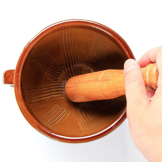 Jieshunxing bowl household chili jar old-fashioned eggplant eggplant vegetable bowl manual garlic pounder garlic mortar thickened grinder without wooden hammer LBWMCH-89 grinding bowl / vegetable bowl