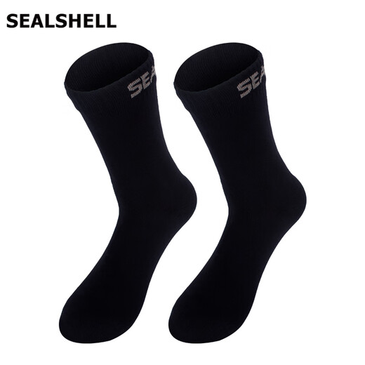 SEALSHELL Speed ​​Waterproof Socks Outdoor Sports Socks Men and Women Spring and Summer Socks Outdoor Mountaineering Running and Cycling Socks SS832 Black S (Suggested sizes 36-38)