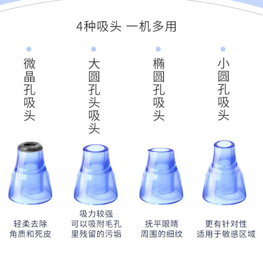 Definir instrumento de belleza para espinillas, limpiador facial doméstico, artefacto de limpieza de poros, instrumento de belleza eléctrico para limpieza facial y espinillas, bomba de succión de alta gama, supersucción, modelo azul y blanco