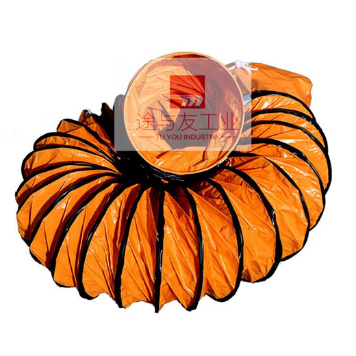 Limited space telescopic ventilation duct PVC nylon plastic canvas spiral pipe drum 200mm air duct 3 meters can be docked
