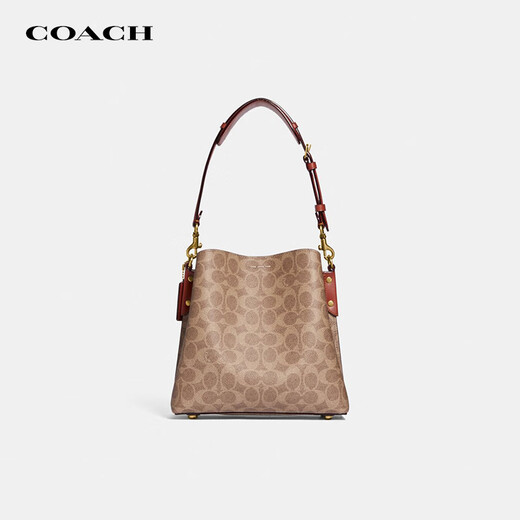 COACH蔻驰女士WILLOW专柜款水桶包简约纯色精致感单肩手提包通勤大容量 C3890 B4NQ4