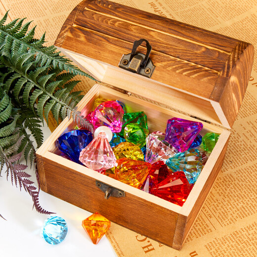 Qianbaolai Gemstone Set Children's Treasure Acrylic Beaded Crystal Hole Large Diamond Children's Treasure Box Gift Large Arch + 30 Large Diamonds + 30 Medium Diamonds + Gifts