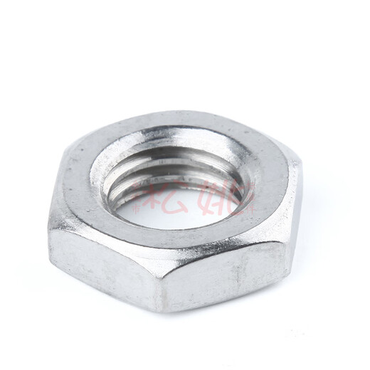 
Jiang Zhiai 201/304 stainless steel hexagon thin nut Thin nut Flat thin fine tooth thin nut DIN439 GB6172 M5*8 opposite sides*2.7 thick (2000 pieces) 201