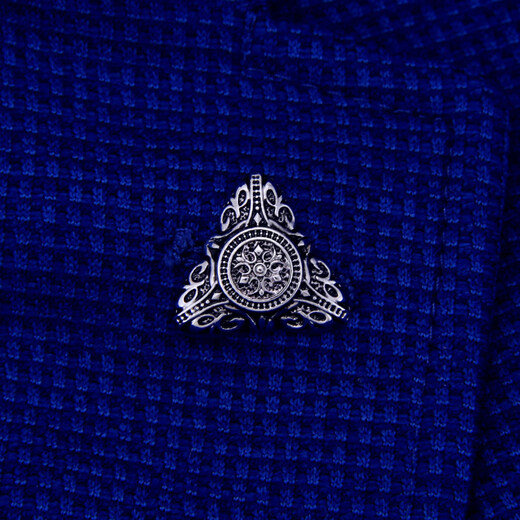 Shijun (Shijun) Herren Brosche Herrenkragen Pinanzug Brosche Anzug Brosche Retro Iliad Platin Platin Platin Platinum Brosche + Manschettenknack