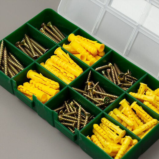 XMSJ household self-tapping screw set expansion screw boxed mixed expansion bolt expansion tube stainless steel screw nail home expansion nail plug 8X40mm 10 sets