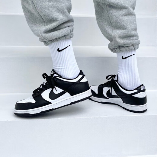 Nike (Nike) Herrenschuhe Dunk Low Retro Casual Shoes Low Top Panda Herren-Wear-resistente Freizeitschuhe Männer DD1391-100 Schwarz und Weißer Panda 42.5