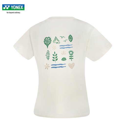Yonex Yonex Badminton Uniforme para hombres YY Sportswear 16671cr Sweat-Sweating Camiseta de manga corta Shorts Ambientally Friendly Shed Women's Fomen 16835bcr Ice Beige 2XL