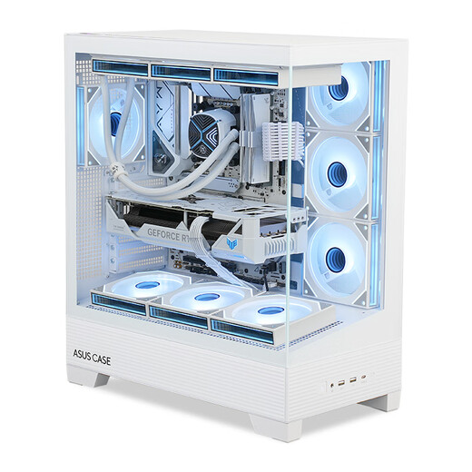 ASUS (ASUS) ASUS ROG family bucket assembly computer sea view room R7 7800X3D/R7 9800X3D barebones Tianxuan host pure white Xiaofuxue desktop computer 7800X3D barebones +32G丨Configuration three