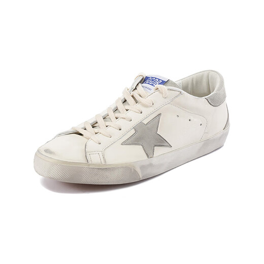 
GOLDEN GOOSE Golden Goose Men's Super Star Star Pattern Lace-up Retro Old Dirty Shoes GMF00102 F005359 11166 White Gray Tail Gray 41
