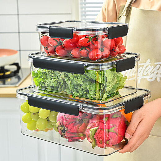 Duoweipet Boîte de maintien frais réfrigérateur de grande capacité Boîte de rangement de congélateur de qualité alimentaire spécial RECTANGULAIRE