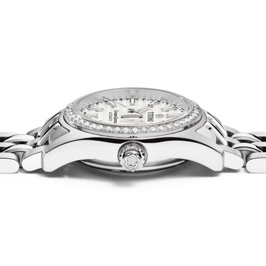 Titoni Swiss Watch Universe Series Mechanical Women's Watch 729-S-DB-695 DISCO BLANCO DE ACERO INOXIDABLE 27 Dial