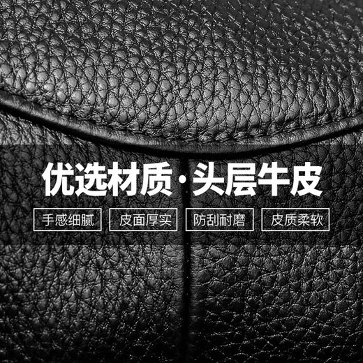 Grozd genuine first-layer cowhide mother's handbag women's clutch long wallet clutch bag zipper mobile phone bag black (handbag style-wrist strap)