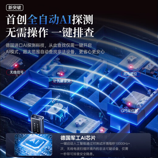 Sawang German Car GPS Detector Detector Camera Hotel Anti-Sneak Scanning Camera Anti-Monitoring Theft Top Model-Yaoyehei GPS Signal Detection丨Anti-Monitoring