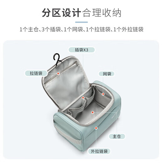 Golf (GOLF) toiletry bag, business trip storage bag, portable cosmetic bag for men and women, multifunctional large-capacity bath bag, elegant black