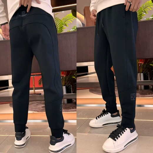 
Minghuitong Babaoshen plus velvet casual pants autumn and winter new I style spliced ​​small feet men's trendy, fashionable, loose, versatile and elastic sports black 16868 model 30115125Jin[Jin equals 0.5 kg] 24