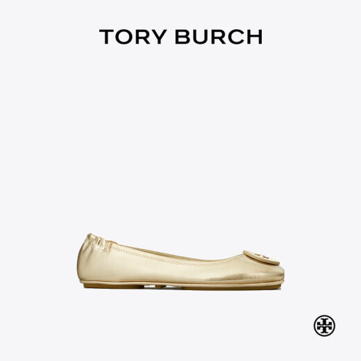 Tory Burch Tang Liboqi [Limited Time Geschenk] Minnie Travel Ballet Flat Schuhe Frauenschuhe TB 162598 Gold 723 38 7.5