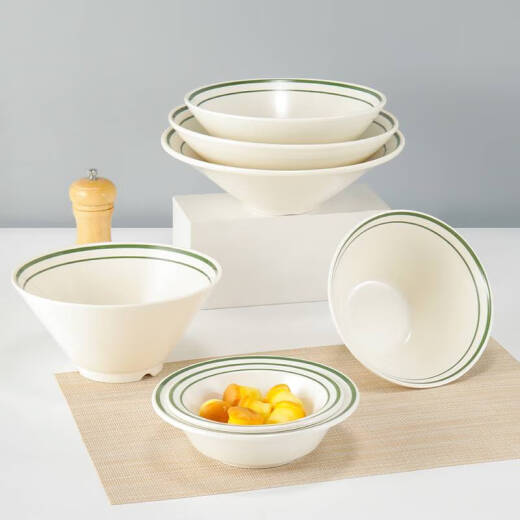 
Melamine Noodle Bowl Restaurant and Hotel Special Commercial Spicy Hot Hat Bowl Imitation Porcelain Plastic Wonton Ramen Large Bowl Tableware B9531 10 Packs 0 Heads