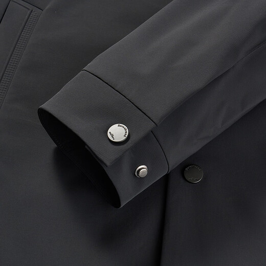 柒牌【商场同款】风衣男秋季商务通勤干部装黑色休闲外套 黑色 XL