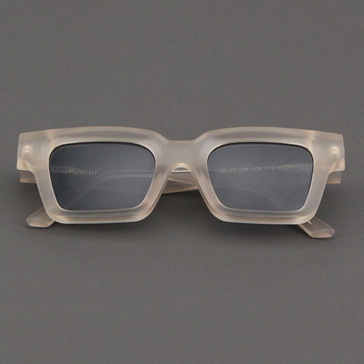 MOSCOT LEMTOSH太阳镜女款 欧美磨砂透明黄色眼镜 复古粗厚框板材方形偏光墨镜男 磨砂透明黄色框+偏光灰色镜片