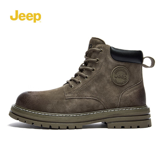 Jeep Boots masculinos Británicos Retro Martin Botas Midube Botas de trabajo Big Boot Boots Khaki