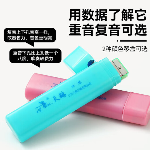 天鹅口琴c调24孔初学者学生入门儿童复音成人专业重音C调口风琴乐器 10孔【布鲁斯】金色+赠品