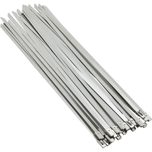JPHZNB SELBST SELDERUNG 304 Edelstahlkabel Kabelkabel Outdoor-Korrosionswiderstand Hoch- und Tieftemperaturwiderstand Metallschnalle 7,9*300 mm 20 Pack OT3291